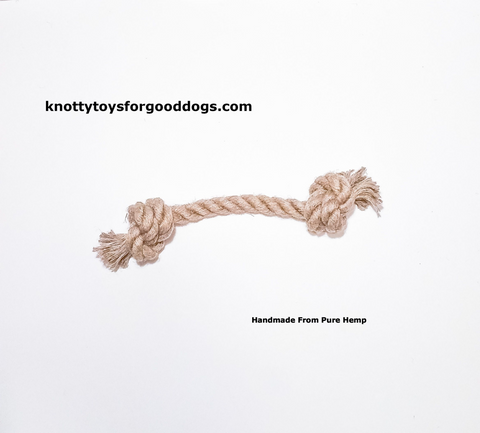 Image of Knotty Toys for Good Dogs xxxx handcrafted natural organic hemp rope dog toy.