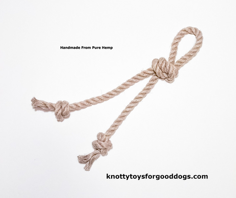 Image of Knotty Toys for Good Dogs Knotty Chaw Chaw handcrafted natural organic hemp rope dog toy.