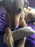 Knotty Rove Tosser handmade hemp dog toy handmade in Ontario, Canada for chew, tug, and fetch play.