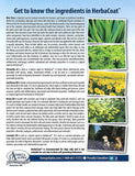 Omega Alpha HerbaCoat herbal dog coat conditioner for skin and coat health ingredients information.