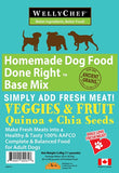 WellyChef grain-free dog food base mix made in Cambridge Ontario

Homemade dog food base with veggies quinoa and chia seeds

Canadian-made grain-free dog food base mix for fresh meals